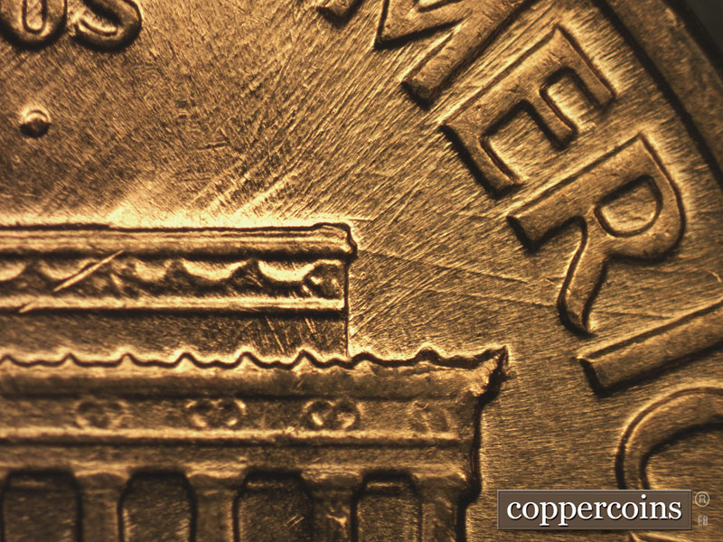 Die-stage B marker on 1959D•1MM•079 (1959 Repunched Mint Mark).
