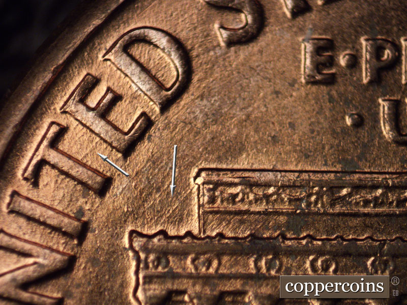 Die-stage C marker on 1959D•1MM•080 (1959 Repunched Mint Mark).