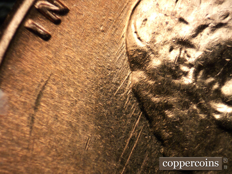 Die-stage B marker on 1959D•1MM•083 (1959 Repunched Mint Mark).