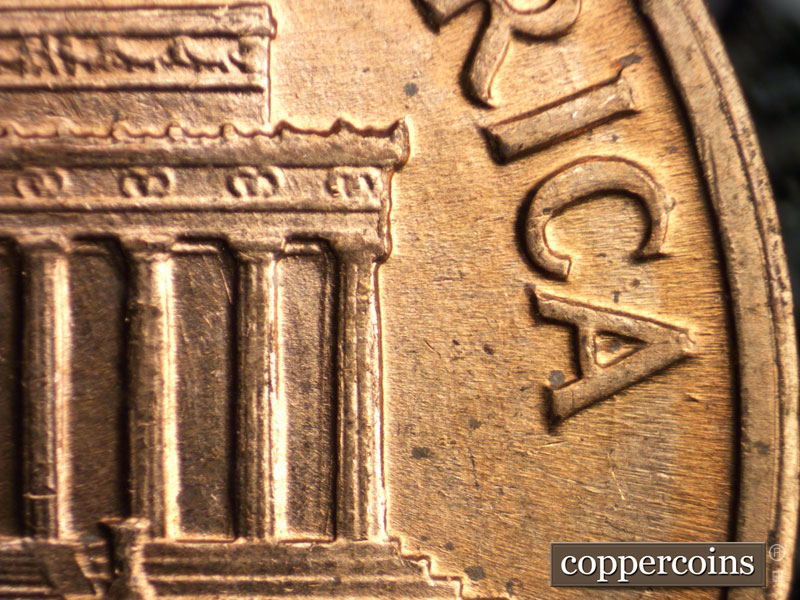 Die-stage B marker on 1959D•1MM•086 (1959 Repunched Mint Mark).
