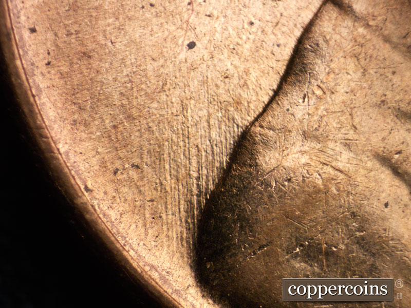 Die-stage B marker on 1959D•1MM•087 (1959 Repunched Mint Mark).