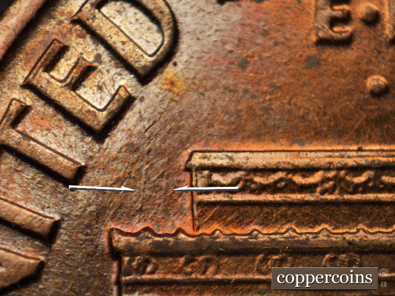 Die-stage C marker on 1959D•1MM•088 (1959 Repunched Mint Mark).