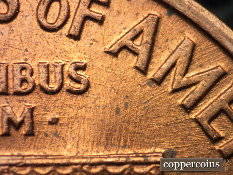 Die-stage C marker on 1959D•1MM•088 (1959 Repunched Mint Mark).