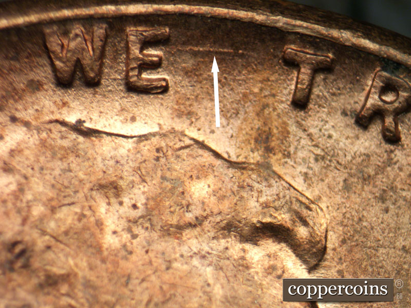 Die-stage C marker on 1959D•1MM•091 (1959 Repunched Mint Mark).