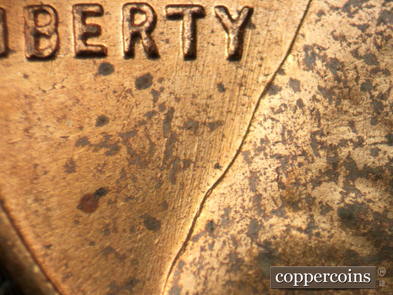 Die-stage B marker on 1959D•1MM•093 (1959 Repunched Mint Mark).
