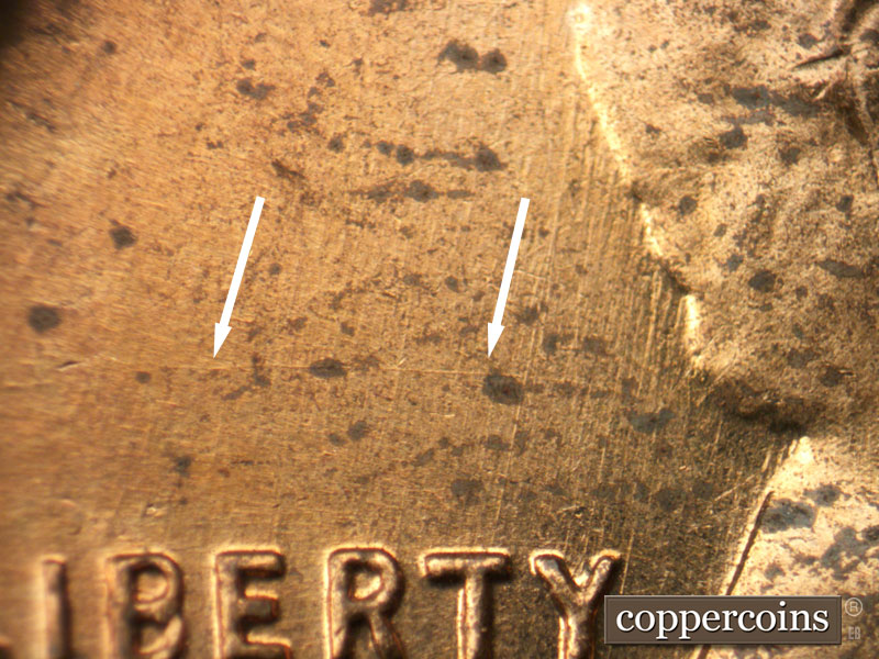 Die-stage B marker on 1959D•1MM•093 (1959 Repunched Mint Mark).