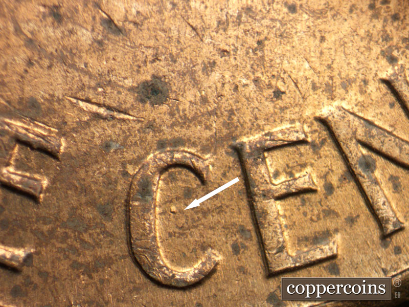 Die-stage B marker on 1959D•1MM•093 (1959 Repunched Mint Mark).