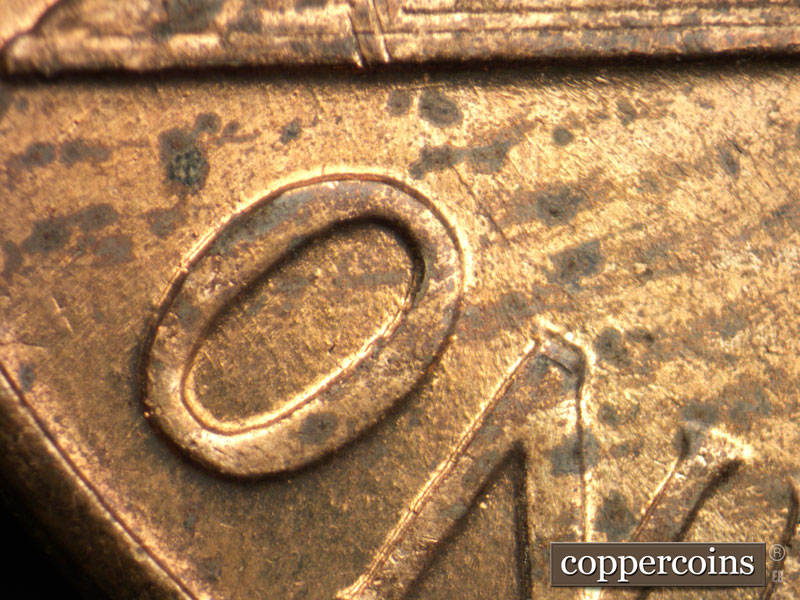 Die-stage B marker on 1959D•1MM•093 (1959 Repunched Mint Mark).