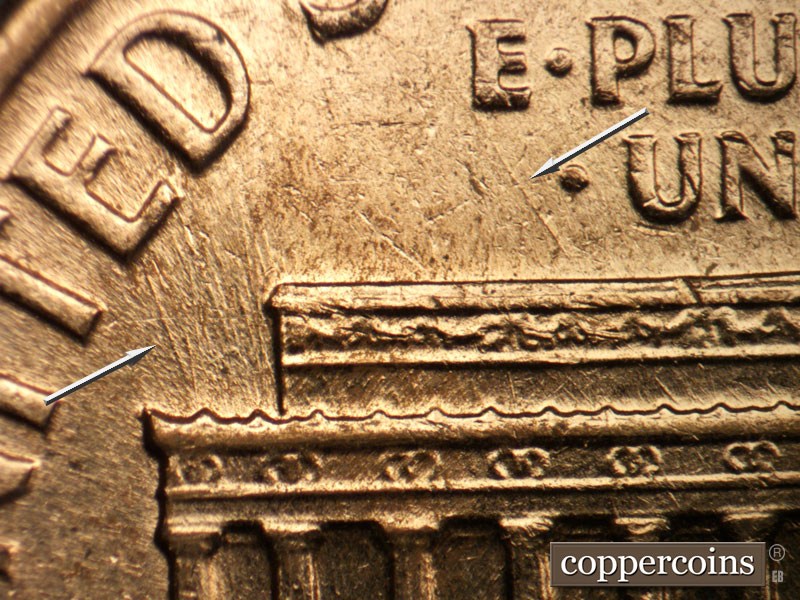 Die-stage C marker on 1959D•1MM•097 (1959 Repunched Mint Mark).