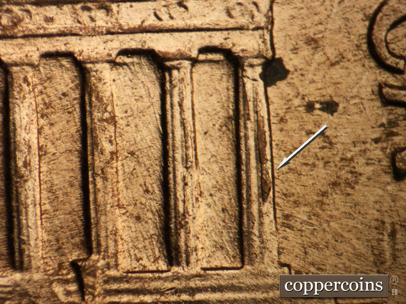 Die-stage C marker on 1959D•1MM•097 (1959 Repunched Mint Mark).