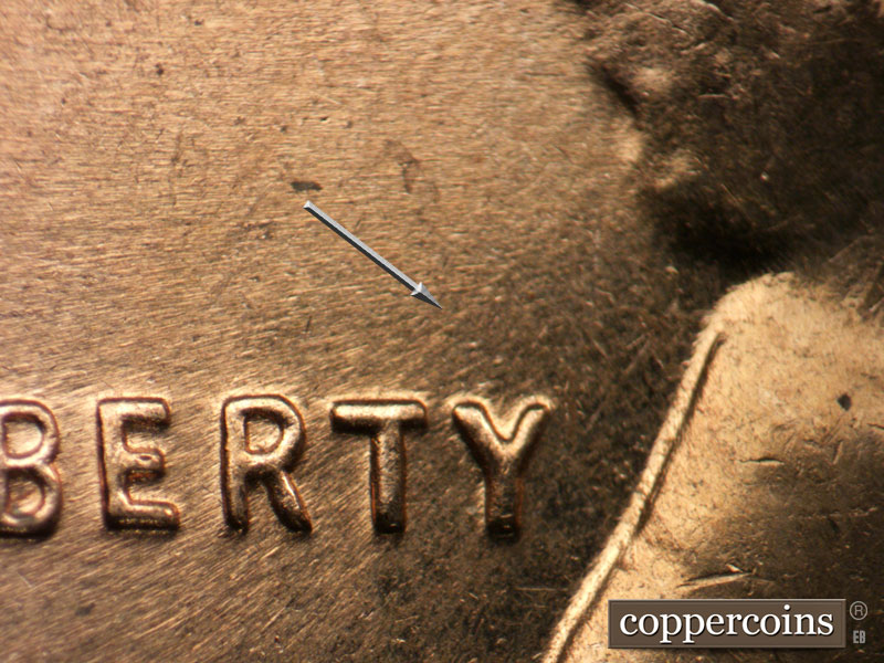 Die-stage C marker on 1959D•1MM•099 (1959 Repunched Mint Mark).