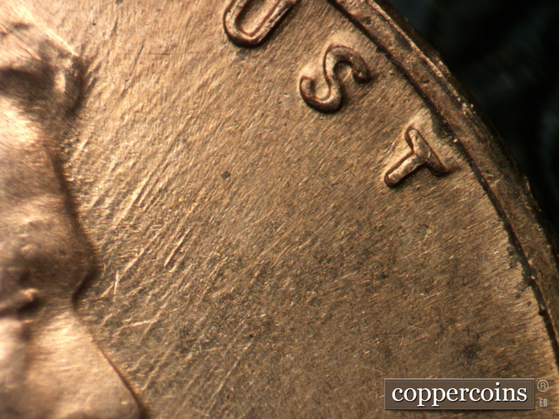 Die-stage C marker on 1959D•1MM•099 (1959 Repunched Mint Mark).