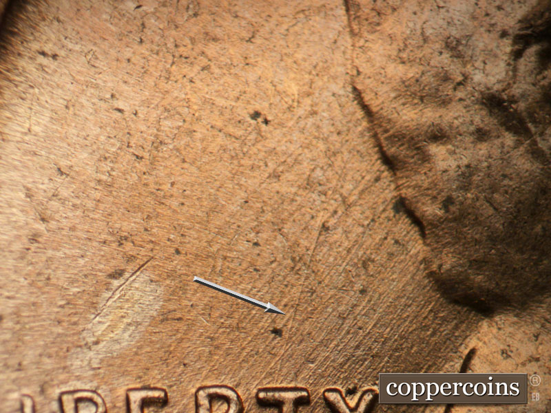 Die-stage B marker on 1959D•1MM•100 (1959 Repunched Mint Mark).