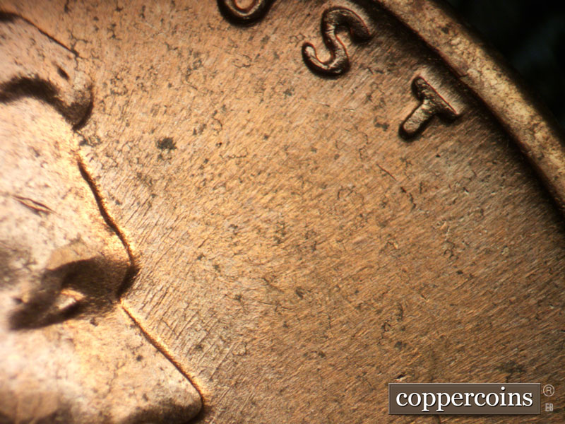 Die-stage B marker on 1959D•1MM•100 (1959 Repunched Mint Mark).