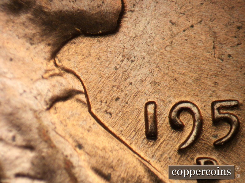Die-stage B marker on 1959D•1MM•100 (1959 Repunched Mint Mark).