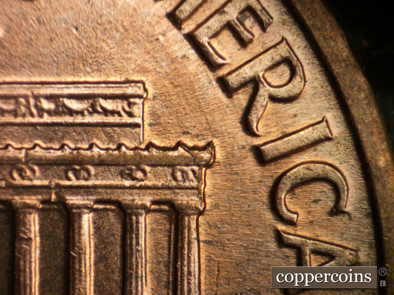 Die-stage B marker on 1959D•1MM•100 (1959 Repunched Mint Mark).
