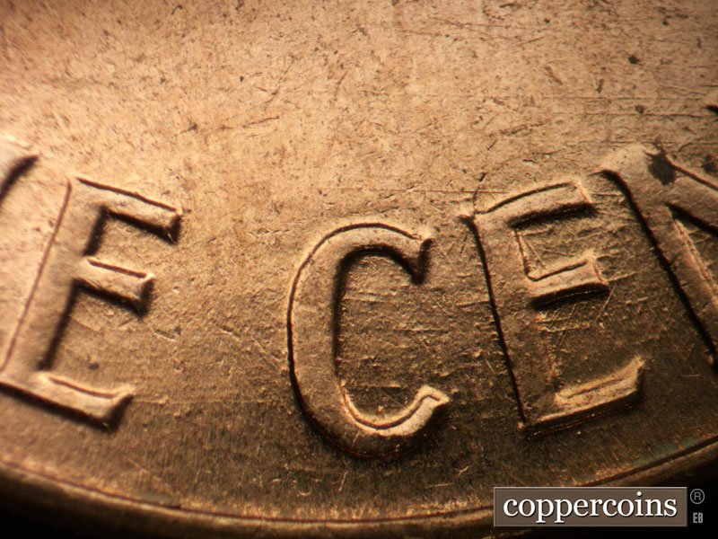 Die-stage B marker on 1959D•1MM•101 (1959 Repunched Mint Mark).
