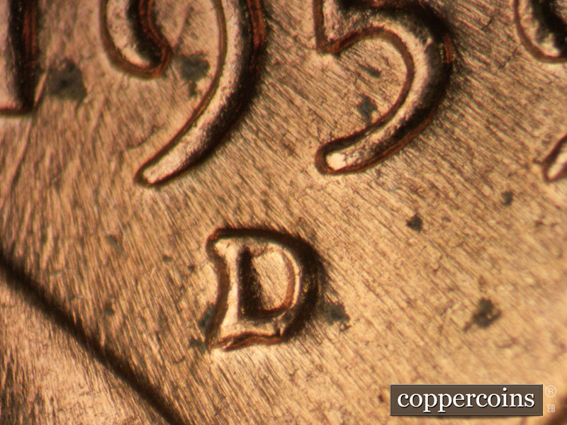 Die-stage C marker on 1959D•1MM•103 (1959 Repunched Mint Mark).