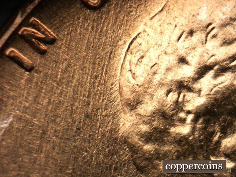 Die-stage B marker on 1959D•1MM•104 (1959 Repunched Mint Mark).