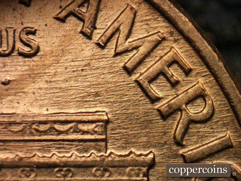 Die-stage B marker on 1959D•1MM•104 (1959 Repunched Mint Mark).