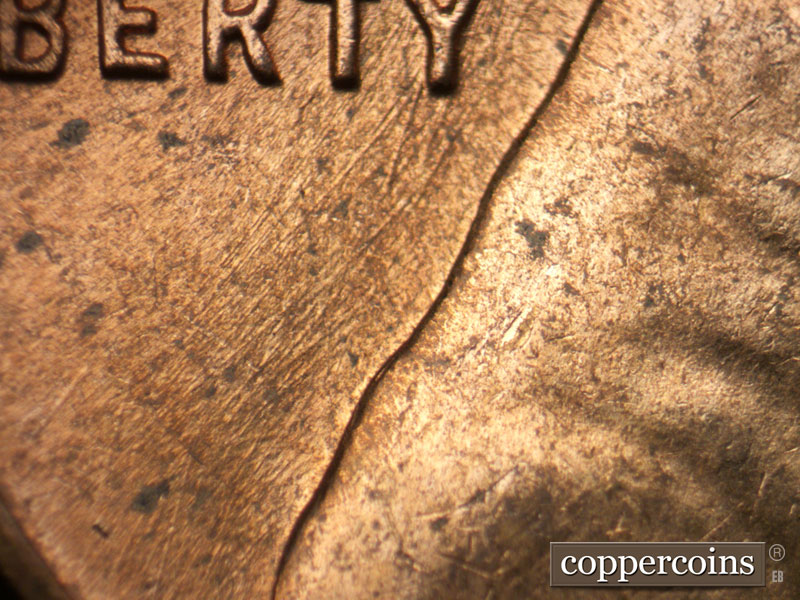 Die-stage B marker on 1959D•1MM•105 (1959 Repunched Mint Mark).