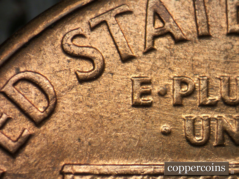 Die-stage B marker on 1959D•1MM•105 (1959 Repunched Mint Mark).