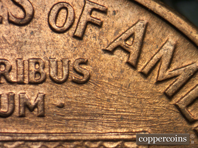 Die-stage B marker on 1959D•1MM•105 (1959 Repunched Mint Mark).