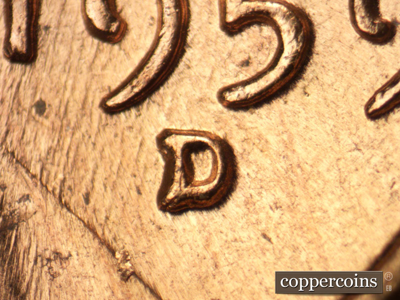 1959 Lincoln cent obverse, CopperCoins die 1959D•1MM•106.