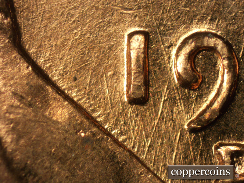 Die-stage A marker on 1959D•1MM•110 (1959 Repunched Mint Mark).