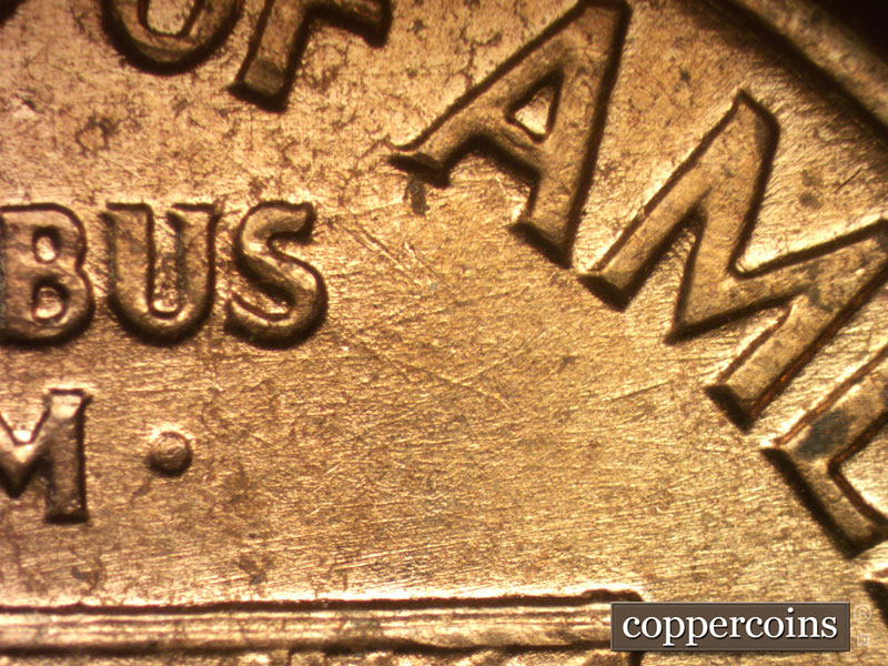 Die-stage A marker on 1959D•1MM•110 (1959 Repunched Mint Mark).