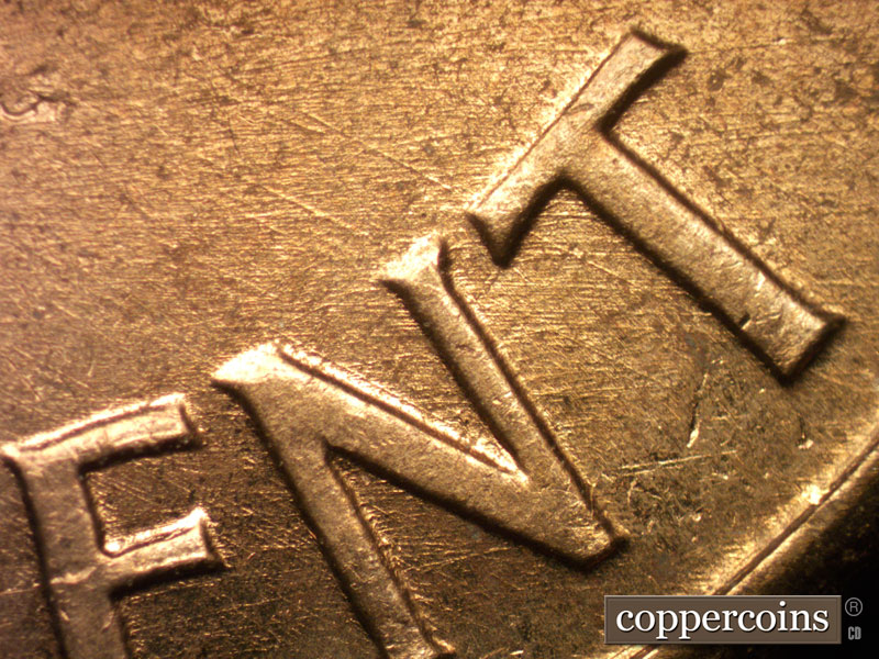 Die-stage A marker on 1959D•1MM•110 (1959 Repunched Mint Mark).