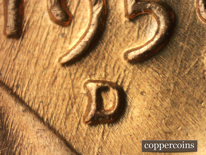 1959 Lincoln cent obverse, CopperCoins die 1959D•1MM•111.