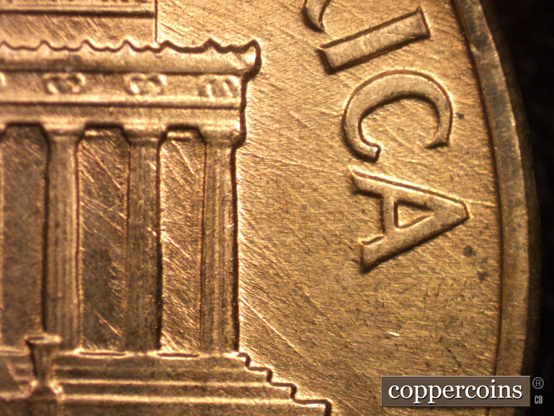Die-stage B marker on 1959D•1MM•111 (1959 Repunched Mint Mark).