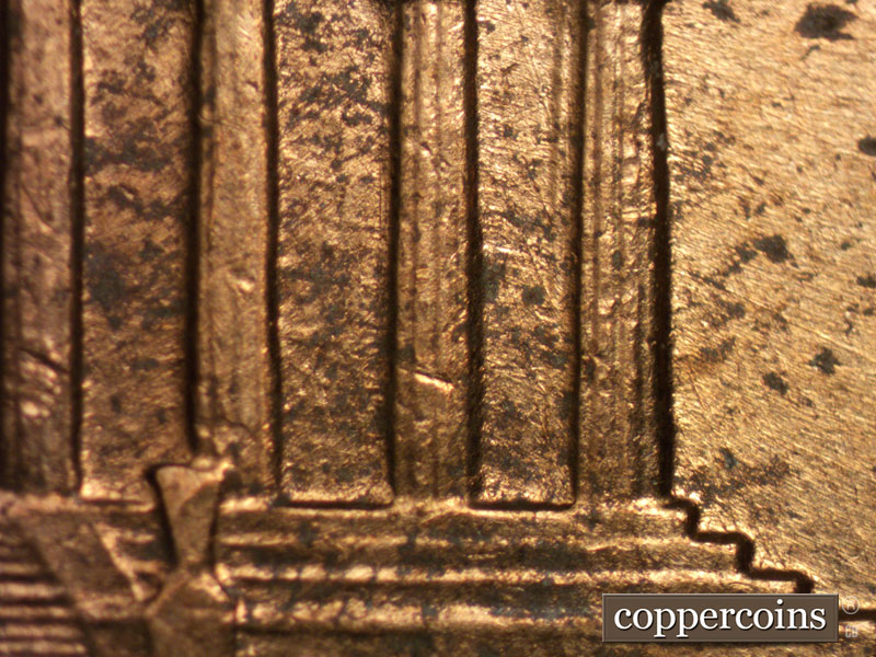Die-stage B marker on 1959D•1MM•112 (1959 Repunched Mint Mark).