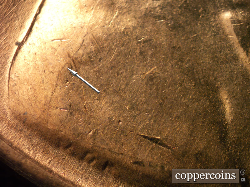 Die-stage B marker on 1959D•1MM•113 (1959 Repunched Mint Mark).