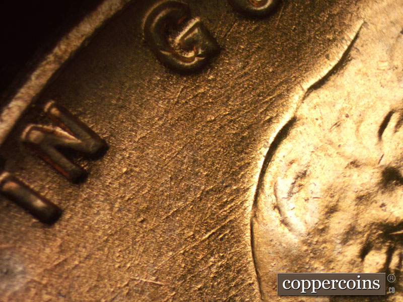 Die-stage B marker on 1959D•1MM•113 (1959 Repunched Mint Mark).