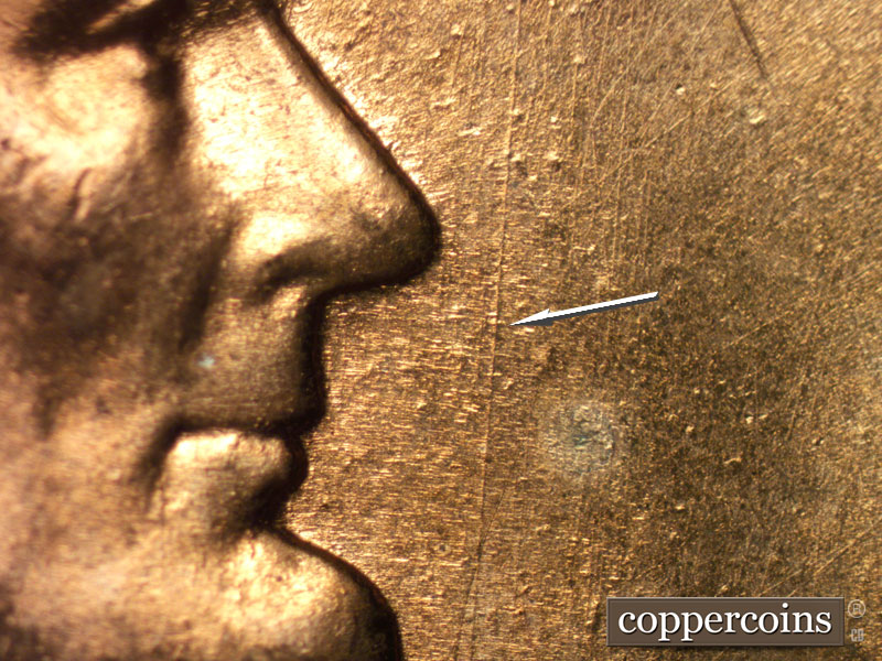 Die-stage B marker on 1959D•1MM•113 (1959 Repunched Mint Mark).
