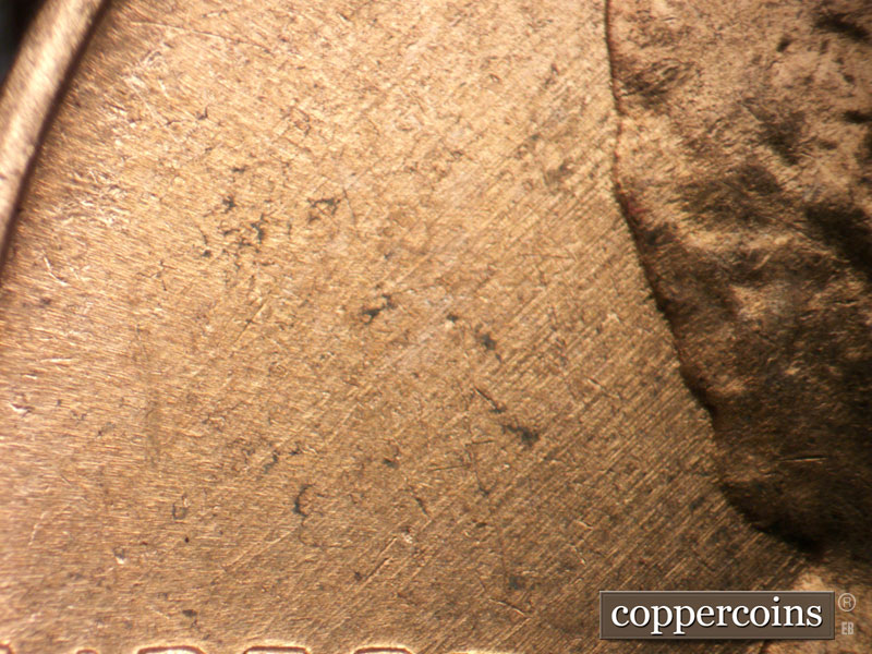 Die-stage B marker on 1959D•1MM•118 (1959 Repunched Mint Mark).