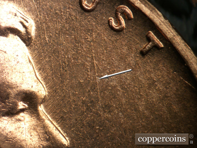 Die-stage B marker on 1959D•1MM•118 (1959 Repunched Mint Mark).