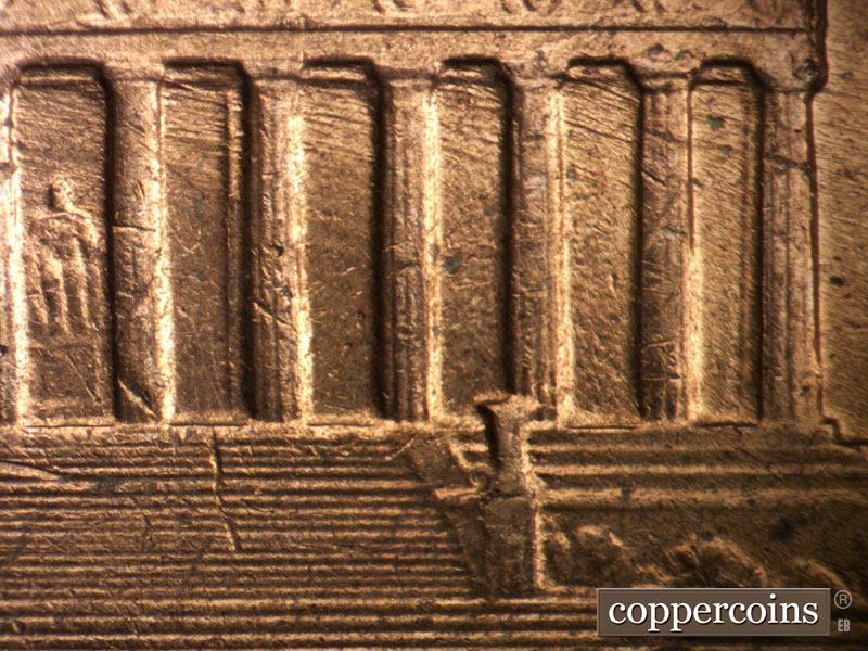 Die-stage B marker on 1959D•1MM•118 (1959 Repunched Mint Mark).