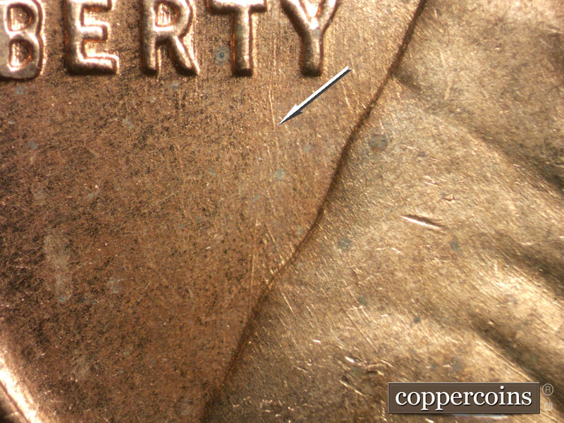 Die-stage B marker on 1959D•1MM•120 (1959 Repunched Mint Mark).