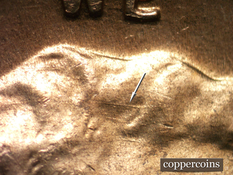 Die-stage B marker on 1959D•1MM•120 (1959 Repunched Mint Mark).