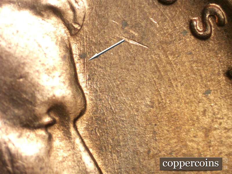 Die-stage B marker on 1959D•1MM•120 (1959 Repunched Mint Mark).