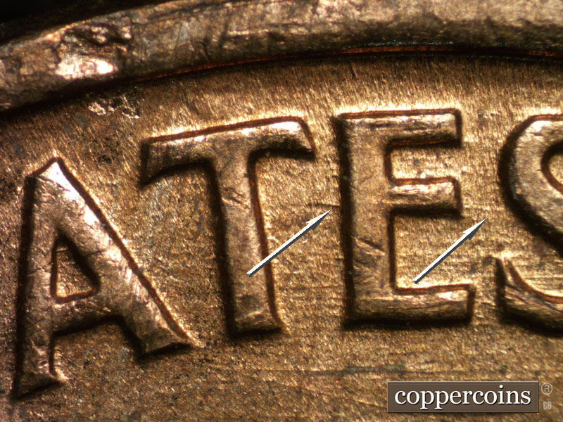 Die-stage B marker on 1959D•1MM•120 (1959 Repunched Mint Mark).