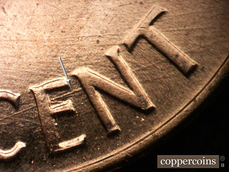 Die-stage B marker on 1959D•1MM•121 (1959 Repunched Mint Mark).