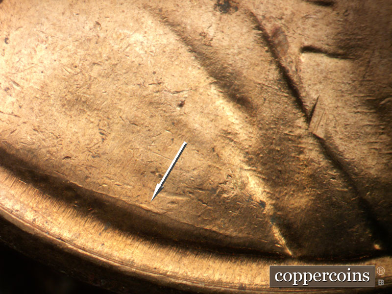 Die-stage B marker on 1959D•1MM•123 (1959 Repunched Mint Mark).