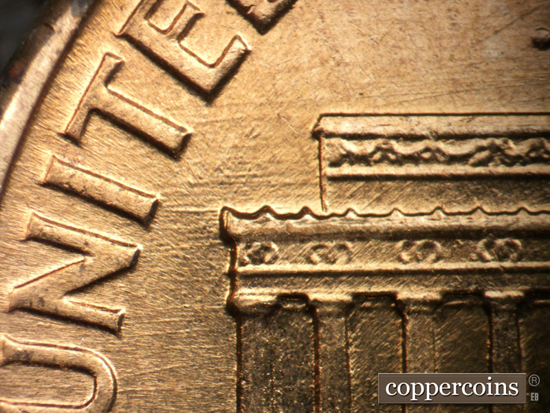 Die-stage B marker on 1959D•1MM•123 (1959 Repunched Mint Mark).