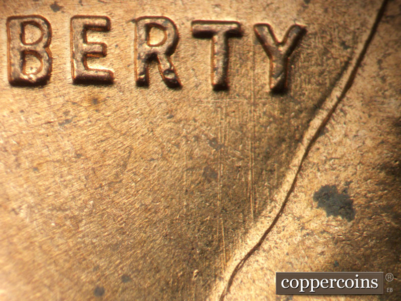 Die-stage B marker on 1959D•1MM•124 (1959 Repunched Mint Mark).