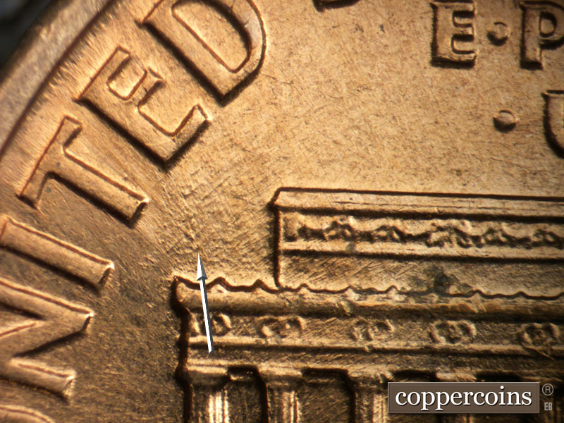 Die-stage C marker on 1959D•1MM•125 (1959 Repunched Mint Mark).