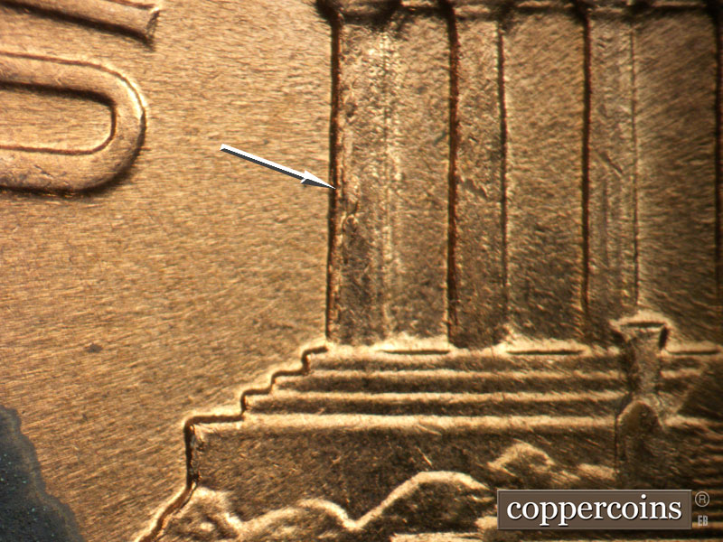 Die-stage C marker on 1959D•1MM•125 (1959 Repunched Mint Mark).